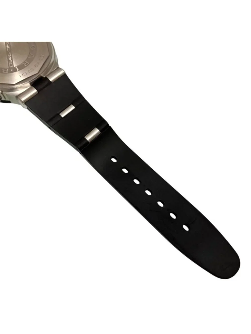Bvlgari Diagono Watch SS Rubber Automatic Black Dial